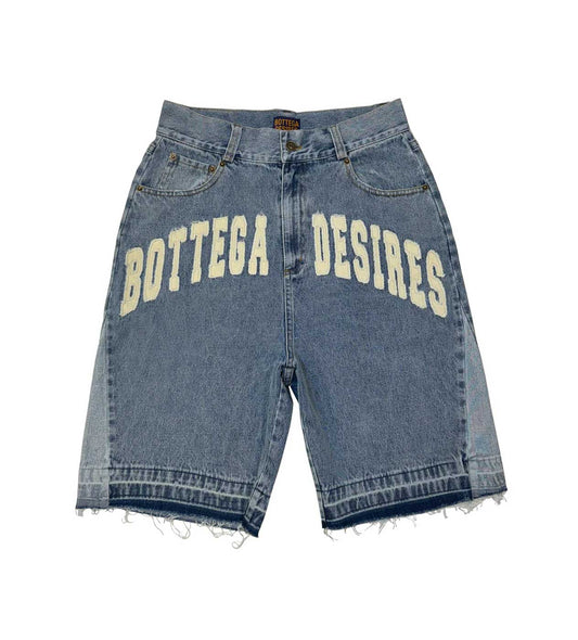 BOTTEGA DESIRES DENIM JORTS BLUE