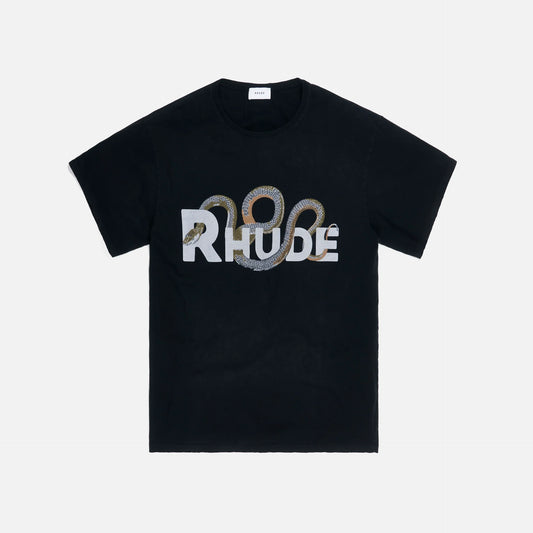 RHUDE SNAKE LOGO TEE (BLACK)